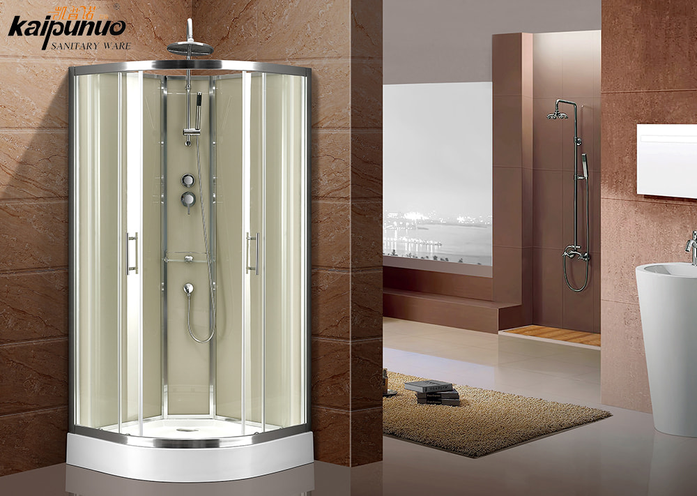 Cabine doccia personalizzate in vetro con profilo in alluminio